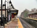 The Westfield, NJ New Jersey Train Station Down The Tracks Perspective Royalty Free Stock Photo