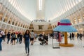 Westfield World Trade Center, shopping center at World Trade Center complex in Manhattan. People in Mall inside Oculus, New York Royalty Free Stock Photo