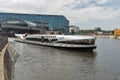 Westhafen canal and Central Railway Station Hauptbahnhof in Berlin, Germany.