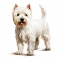 High Resolution Westie Dog Illustration On White Background Royalty Free Stock Photo