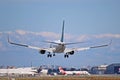 WestJet Boeing 737-700 Lands At Toronto Pearson International Airport Royalty Free Stock Photo