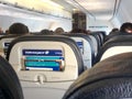 Westjet plane inside interior