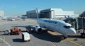 Westjet 737 on the tarmac Royalty Free Stock Photo