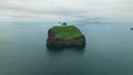 Westman Islands Iceland Drone Circles Lonely House On Remote Island