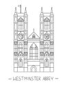 Westminster Abbey clip art Royalty Free Stock Photo