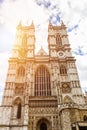 Westminster Abbey (The Collegiate Church of St Peter at Westminster) - Gothic church in City of Westminster, London. Westminster Royalty Free Stock Photo