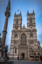 Westminster Abbey and column, London