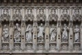 Westminster Abbey facade statues Royalty Free Stock Photo