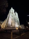 Westminster Abbey lit up at night Royalty Free Stock Photo
