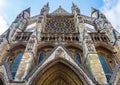 Westminster Abbey North Exterior Facade Detail Royalty Free Stock Photo