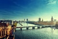 Westminster aerial view, London Royalty Free Stock Photo