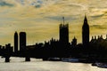 Westminster and Big Ben skyline silhouette Royalty Free Stock Photo