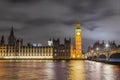 Westminster bridge, Big Ben and House of Parliament, London, Royalty Free Stock Photo