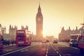 Westminster Bridge at sunset, London