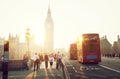 Westminster Bridge at sunset, London, UK