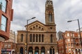 Westminster chapel in cloudy day Royalty Free Stock Photo