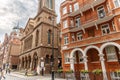 Westminster chapel in cloudy day Royalty Free Stock Photo