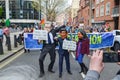 WESTMINSTER, LONDON - 22 April 2023: Extinction Rebellion mocking Prime Minister and politicians at a Biodiversity March protest
