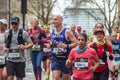 WESTMINSTER, LONDON - 23 April 2023: People taking part in the London Marathon 2023