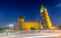 Westminster at night. London city lights Royalty Free Stock Photo