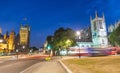 Westminster Palace and Abbey Precincts Park at night, London Royalty Free Stock Photo