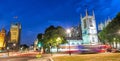 Westminster Palace and Abbey Precincts Park at night, London Royalty Free Stock Photo