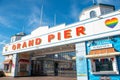 Grand pier entrance Weston Super Mare. Colourful image