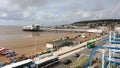 Weston Super Mare seafront and pier Royalty Free Stock Photo