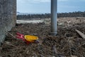 Weston-super-Mare. UK. After storm beach hunt