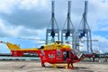 Westpac Rescue Helicopter crew in Ports of Auckland