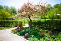 Westpark in spring in Munich, blue sky Royalty Free Stock Photo