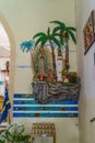 Westpunt Church mural Curacao Views Royalty Free Stock Photo