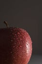 Wet apple low key Royalty Free Stock Photo