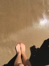 Wet beach feet Royalty Free Stock Photo