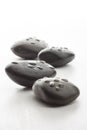 Wet black massage stones