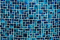 Wet blue tile wall Royalty Free Stock Photo