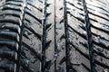 Wet car tyre (tire)