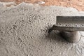 Wet Cement. ready mixed concrete for floor pouring Royalty Free Stock Photo