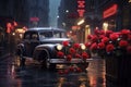 Rainy Nights: The Lonely Taxi and its Forgotten Roses. Generative AI