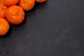 Wet clementines fruits