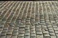 Wet cobbles of block pavement Royalty Free Stock Photo