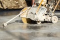 Wet concrete cutting Royalty Free Stock Photo