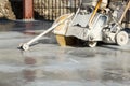 Wet concrete cutting Royalty Free Stock Photo