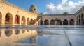 Wet courtyard of the Great Mosque in Sousse Royalty Free Stock Photo
