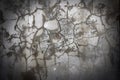 Wet cracked gray concrete wall abstract original art