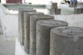 Wet cylinder concrete sample just take from curing tank