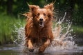 wet dog shaking off water, blurred motion Royalty Free Stock Photo