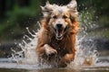 wet dog shaking off water, blurred motion Royalty Free Stock Photo