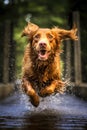 wet dog shaking off water in motion blur Royalty Free Stock Photo