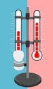 Wet and Dry Thermometer Illustration Vector Royalty Free Stock Photo